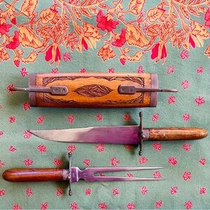 Vintage Indian Carving Set